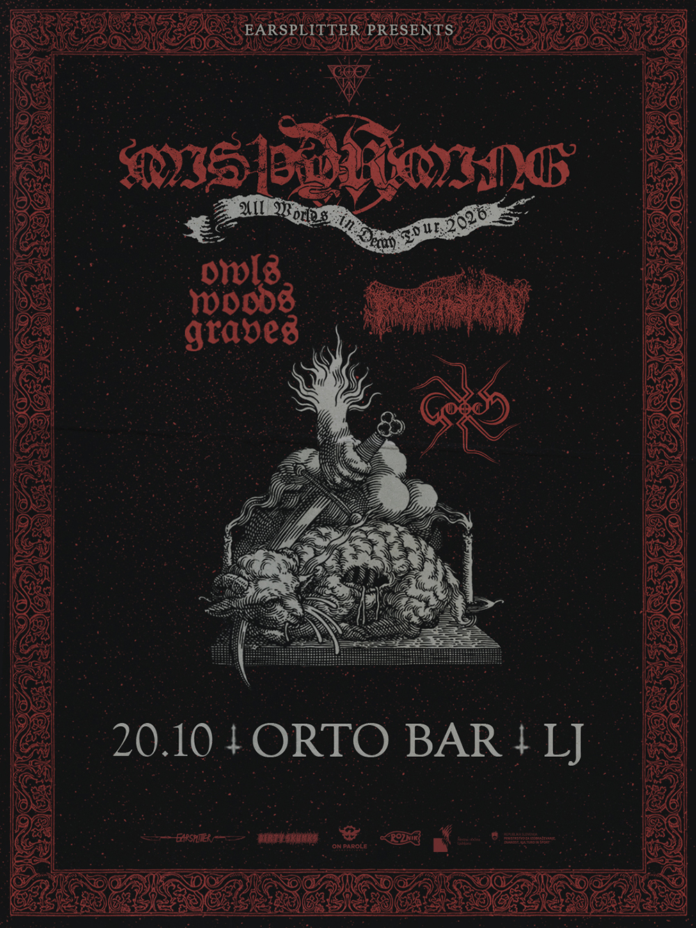20.10.2026 - Misþyrming (Ice), Owls Woods Graves (Pol), Profanation (Fra), Gorrch (Ita) @ Orto Bar, Ljubljana