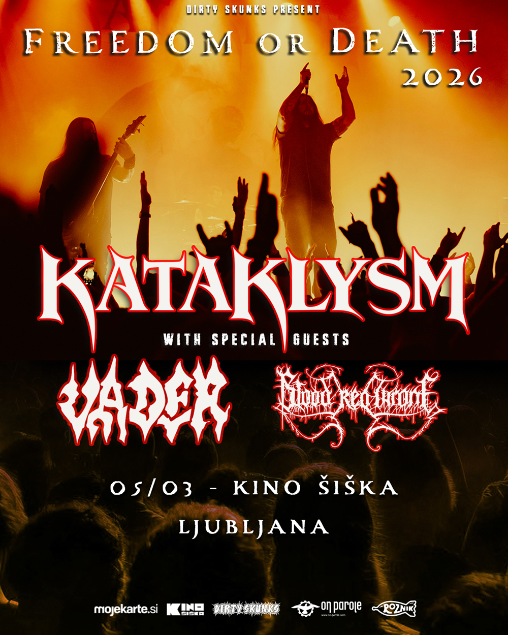 05.03.2026 - Kataklysm (Can), Vader (Pol), Blood Red Throne (Nor) @ Kino Šiška, Ljubljana
